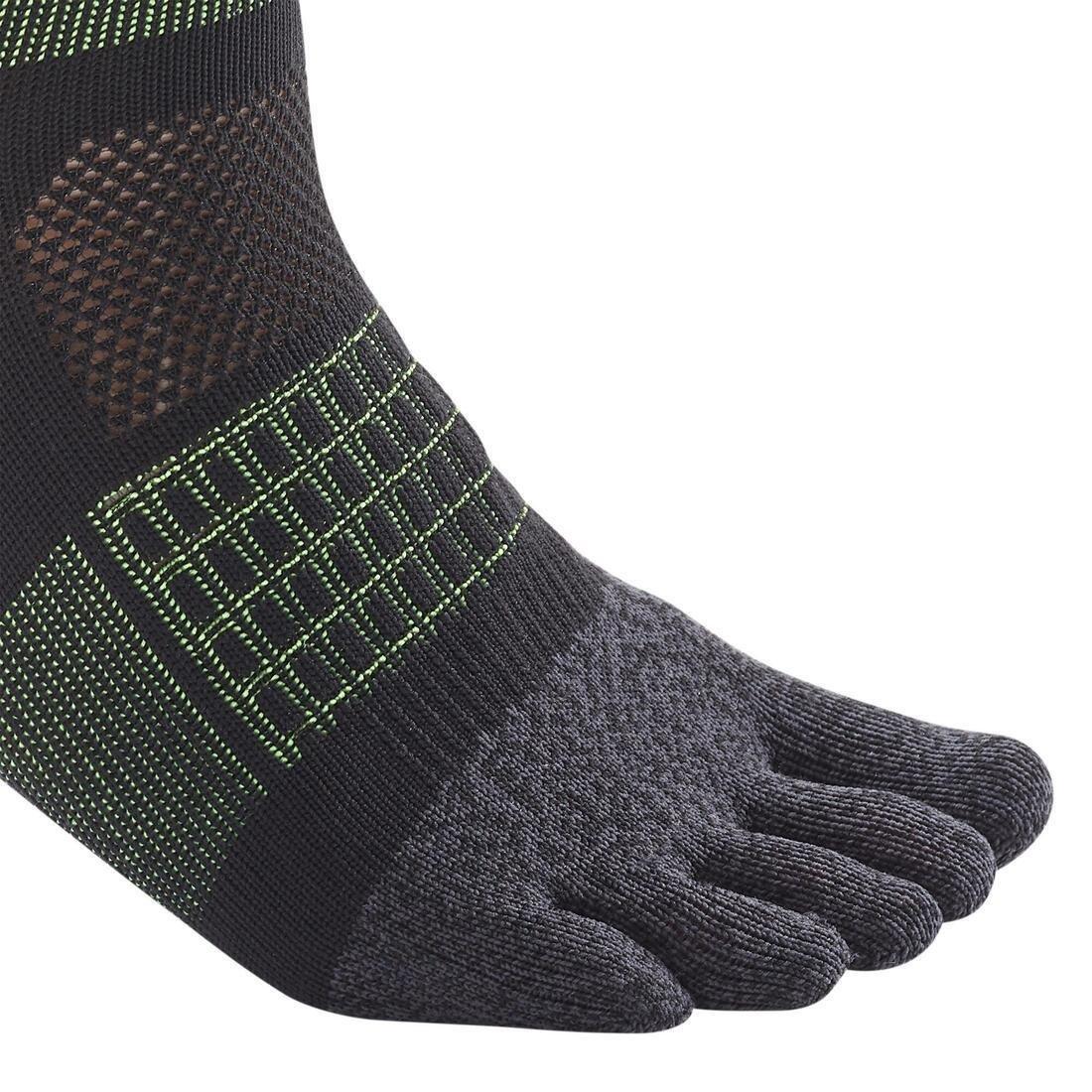 Running 5-Finger Socks, Black, No Color, large image number 2
