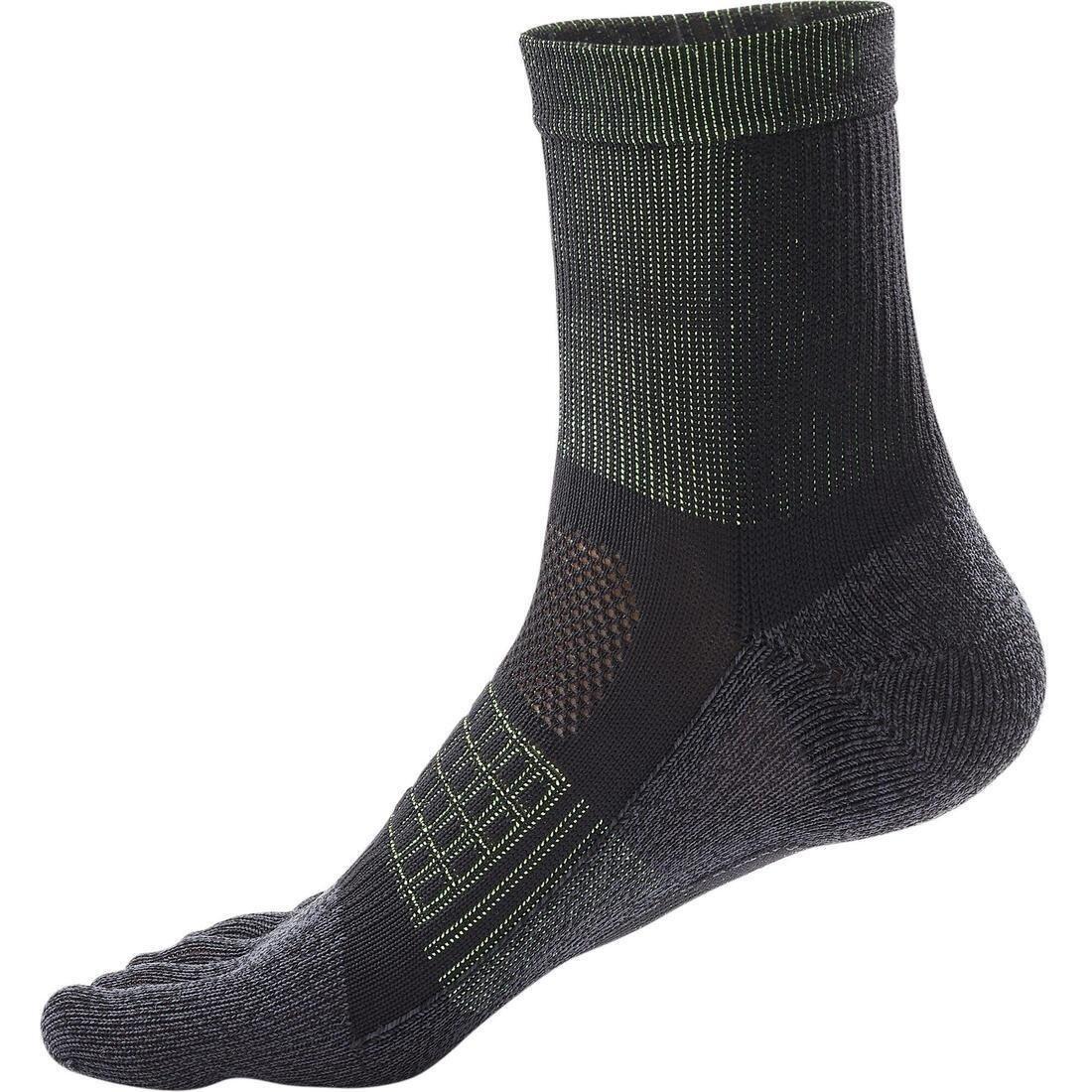 Running 5-Finger Socks, Black, No Color, large image number 7