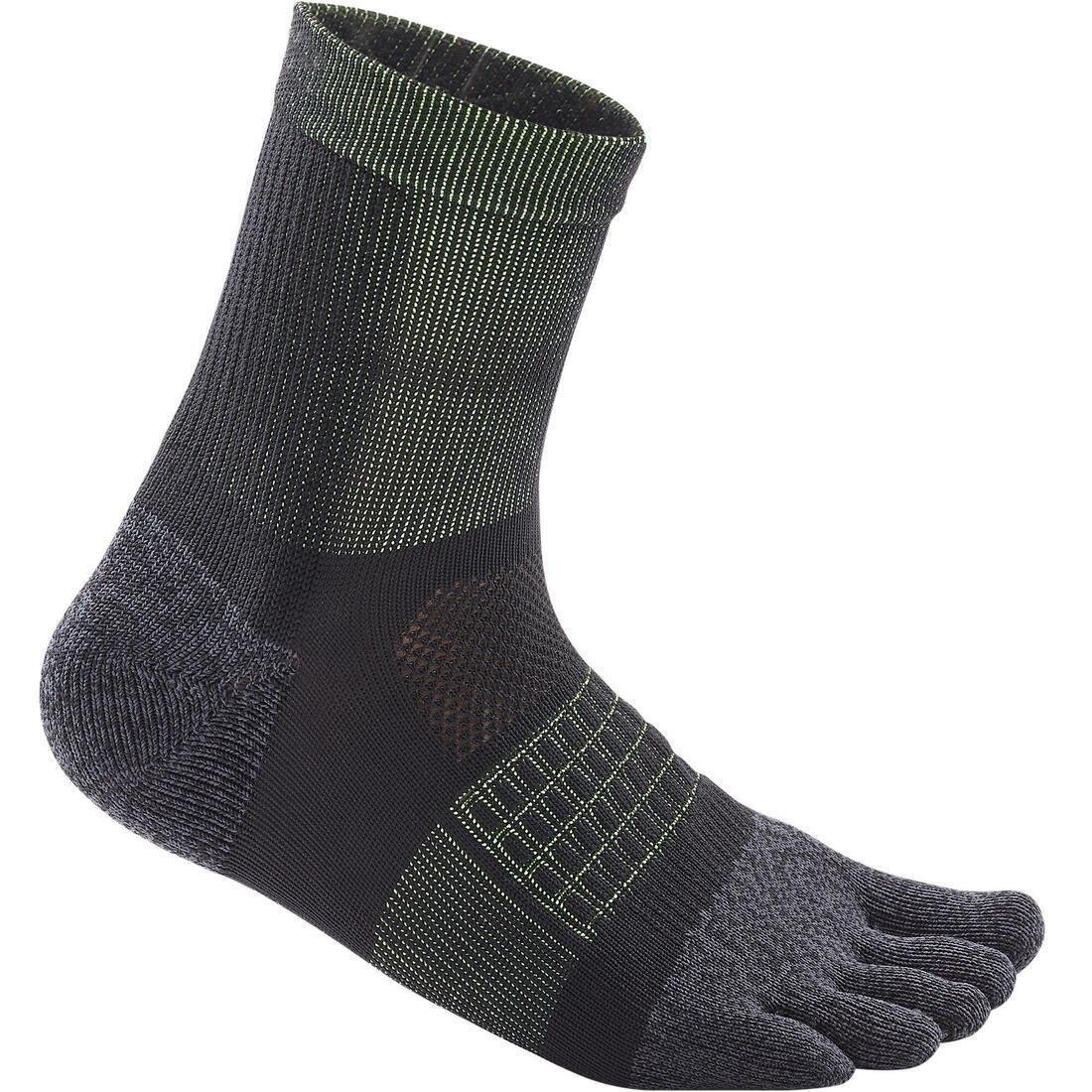 Running 5-Finger Socks, Black, No Color, large image number 8