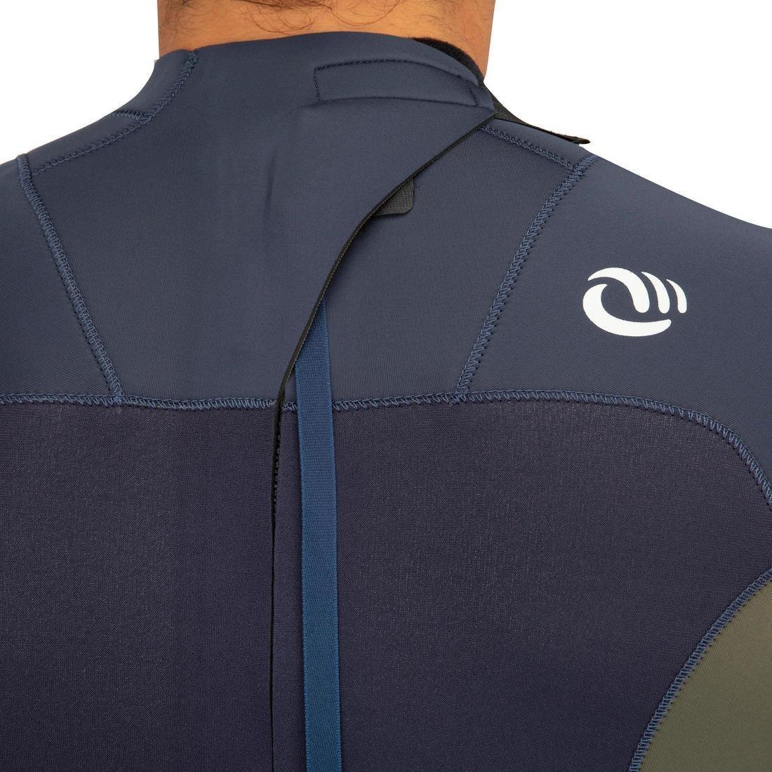 Men Surfing 3/2 mm Neoprene Wetsuit 500, Navy, , large image number 6