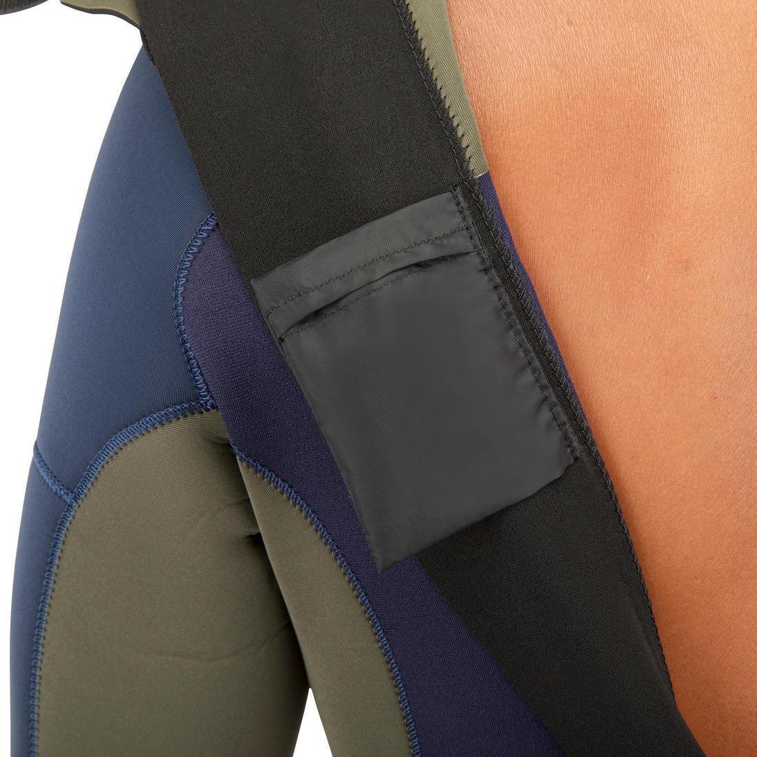 Men Surfing 3/2 mm Neoprene Wetsuit 500, Navy, , large image number 7