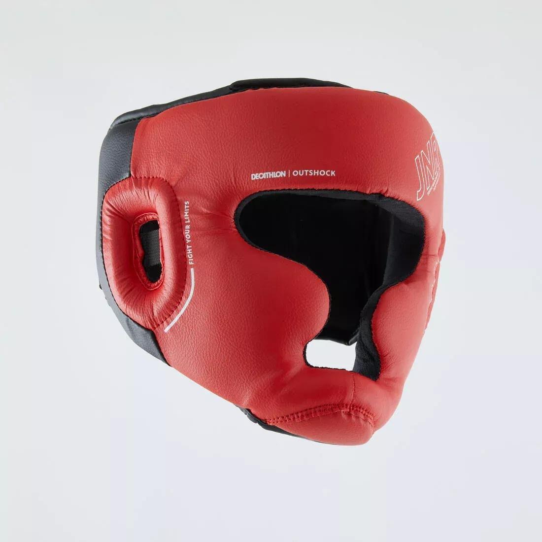 Kids' Boxing Full Face Headguard 500, Red, , medium