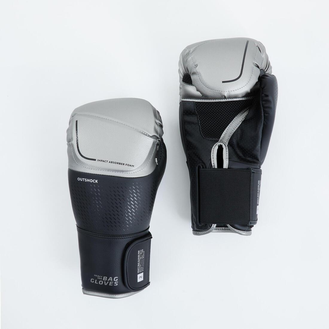 BLACK Punching Bag Gloves 900 Pro Boxing - Black/Silver, , large image number 0