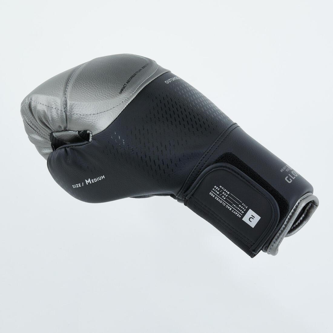 BLACK Punching Bag Gloves 900 Pro Boxing - Black/Silver, , large image number 1