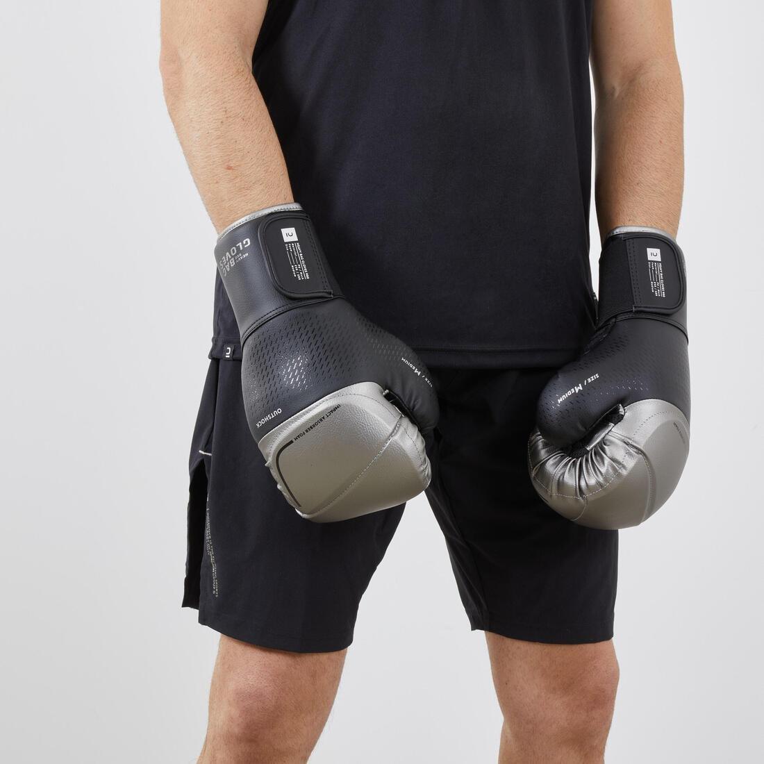 BLACK Punching Bag Gloves 900 Pro Boxing - Black/Silver, , large image number 2