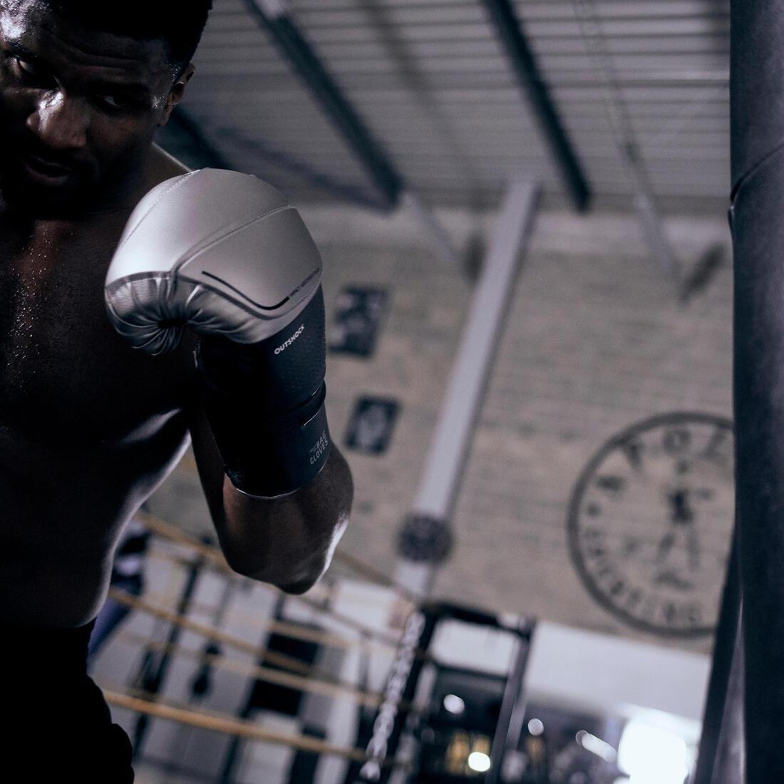 BLACK Punching Bag Gloves 900 Pro Boxing - Black/Silver, , large image number 8