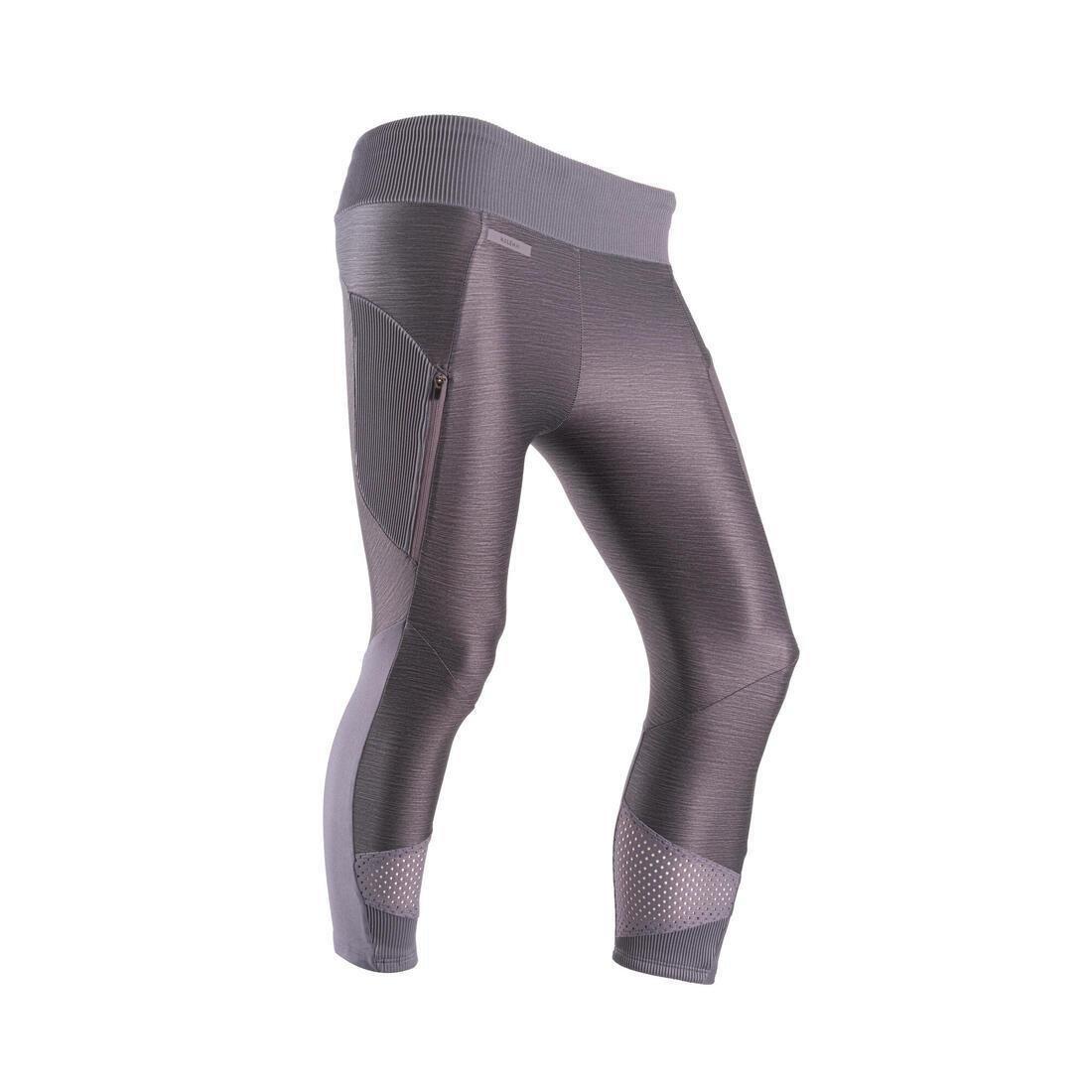 KALENJI Run Dryfeel Womens Short Running Leggings Purple Azadea