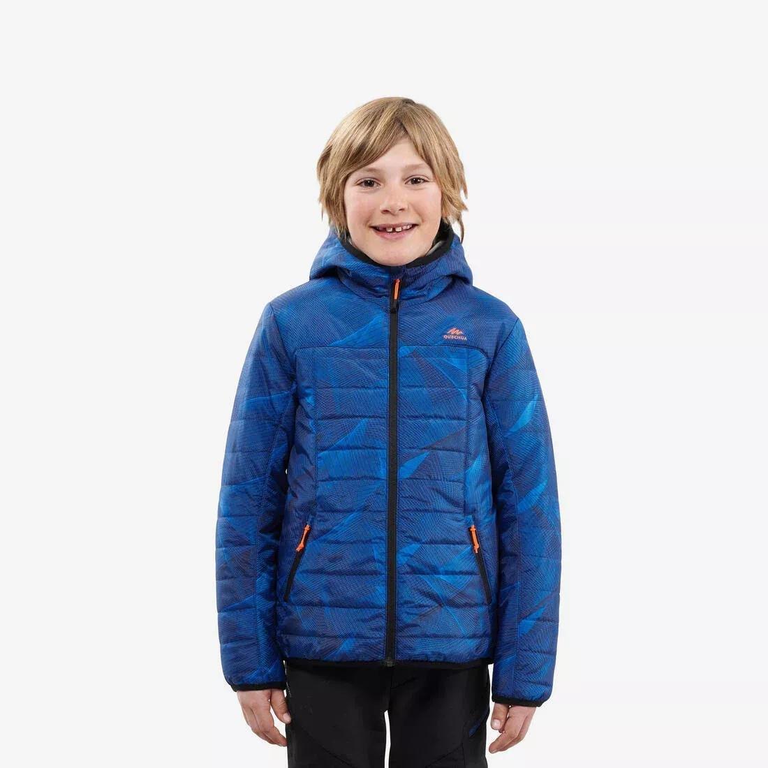 GREEN MH500 Girl Kids' Hiking Padded Jacket, , large image number 0