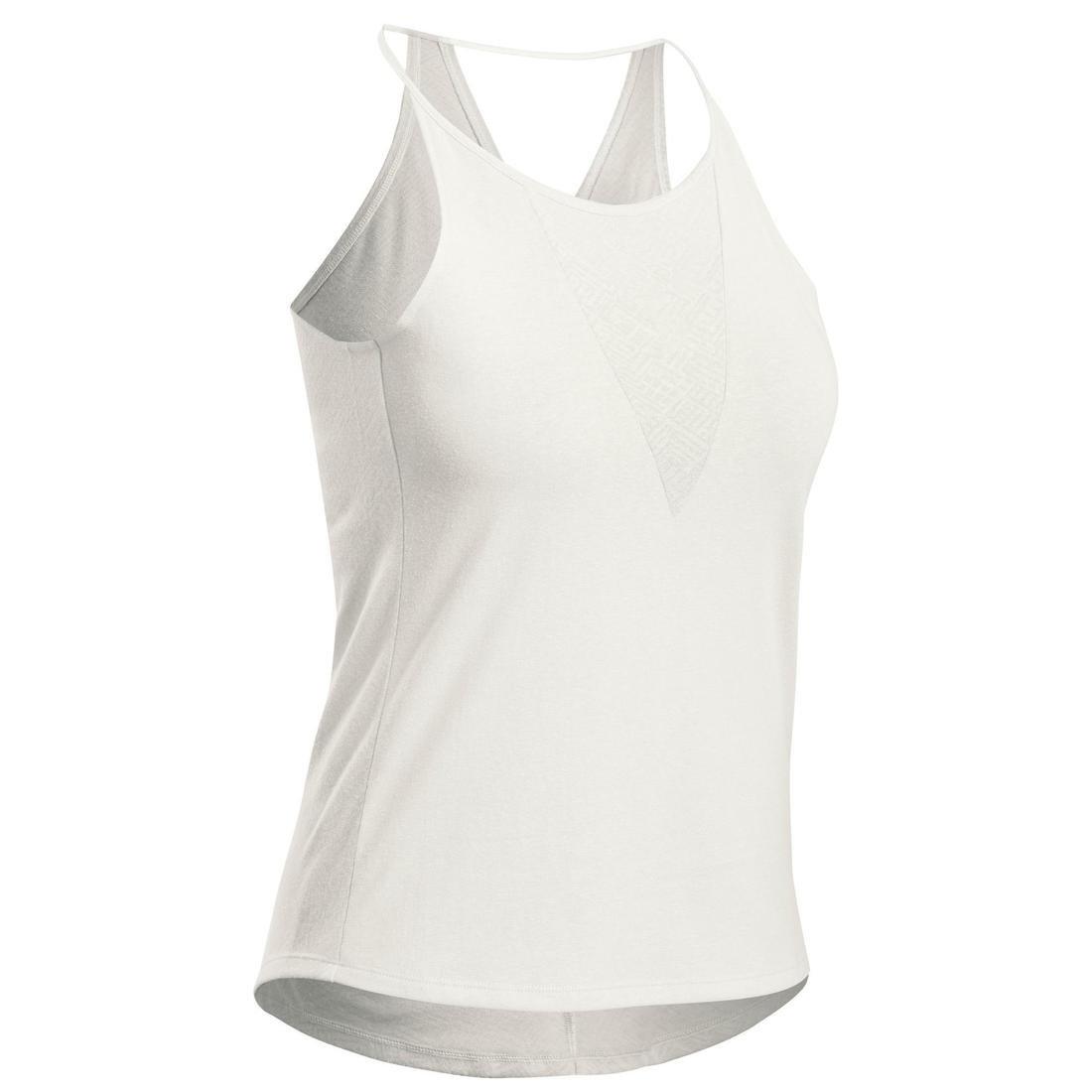 Womens Country Walking Vest Top Nh500, White, No Color, large image number 1