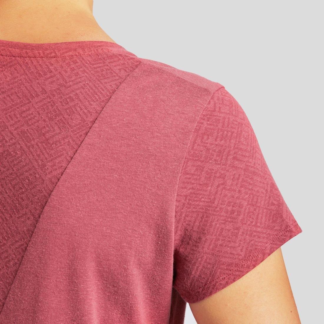 Women's Hiking T-shirt - NH500, carmine red, No Color, large image number 5