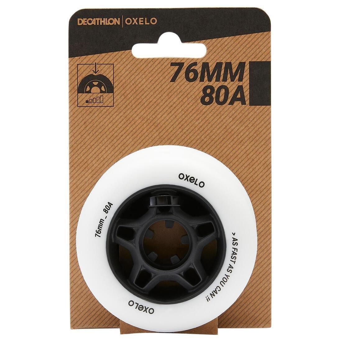 Adult Fitness Inline Skating Wheels 4-Pack Fit, White, , large image number 5