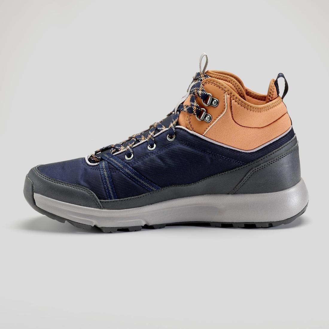 Mens Waterproof Off-Road Hiking Shoes Nh150 Mid Wp, Asphalt Blue, , large image number 1