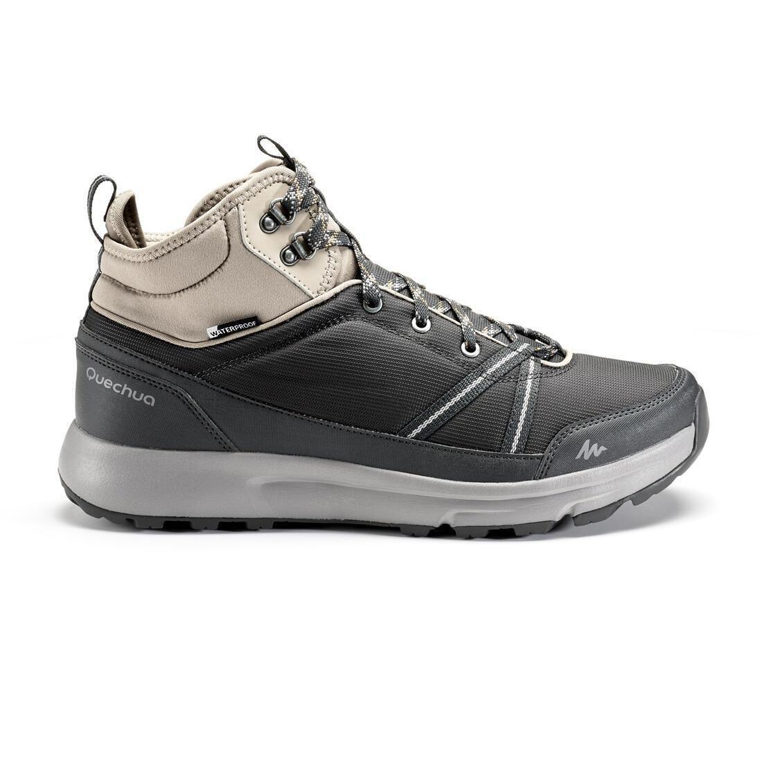 Mens Waterproof Off-Road Hiking Shoes Nh150 Mid Wp, Asphalt Blue, , large image number 12