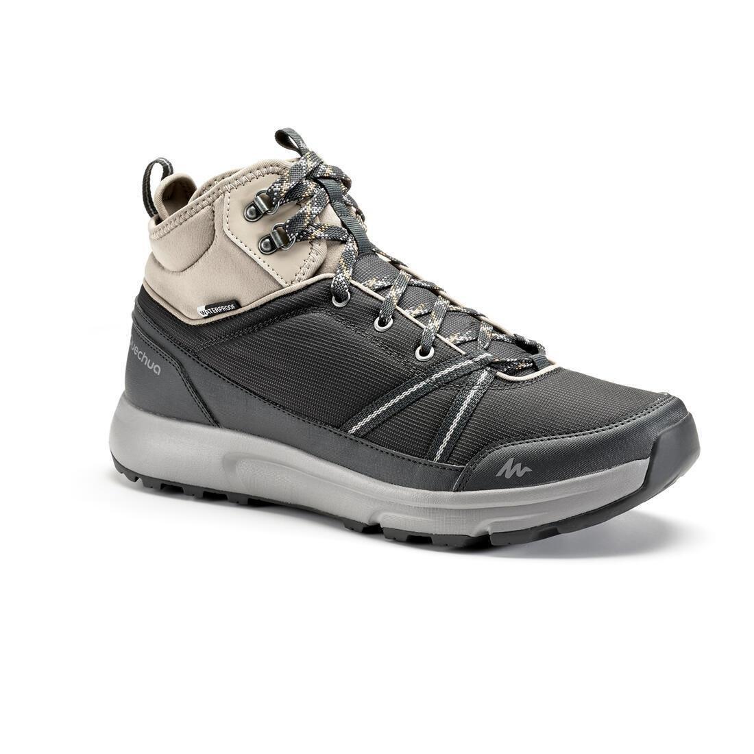 Mens Waterproof Off-Road Hiking Shoes Nh150 Mid Wp, Asphalt Blue, , large image number 14