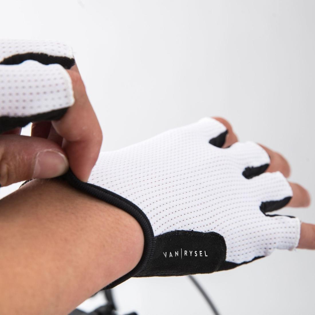 VAN RYSEL - Road Cycling Gloves 500 -White