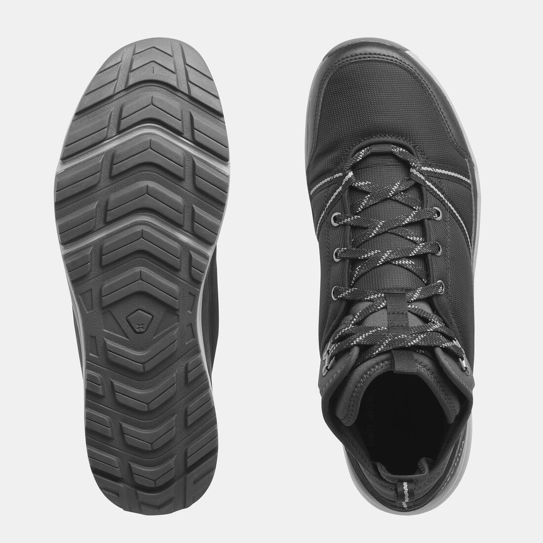 Men Waterproof Walking Boots - NH150 Mid, Black, No Color, large image number 2