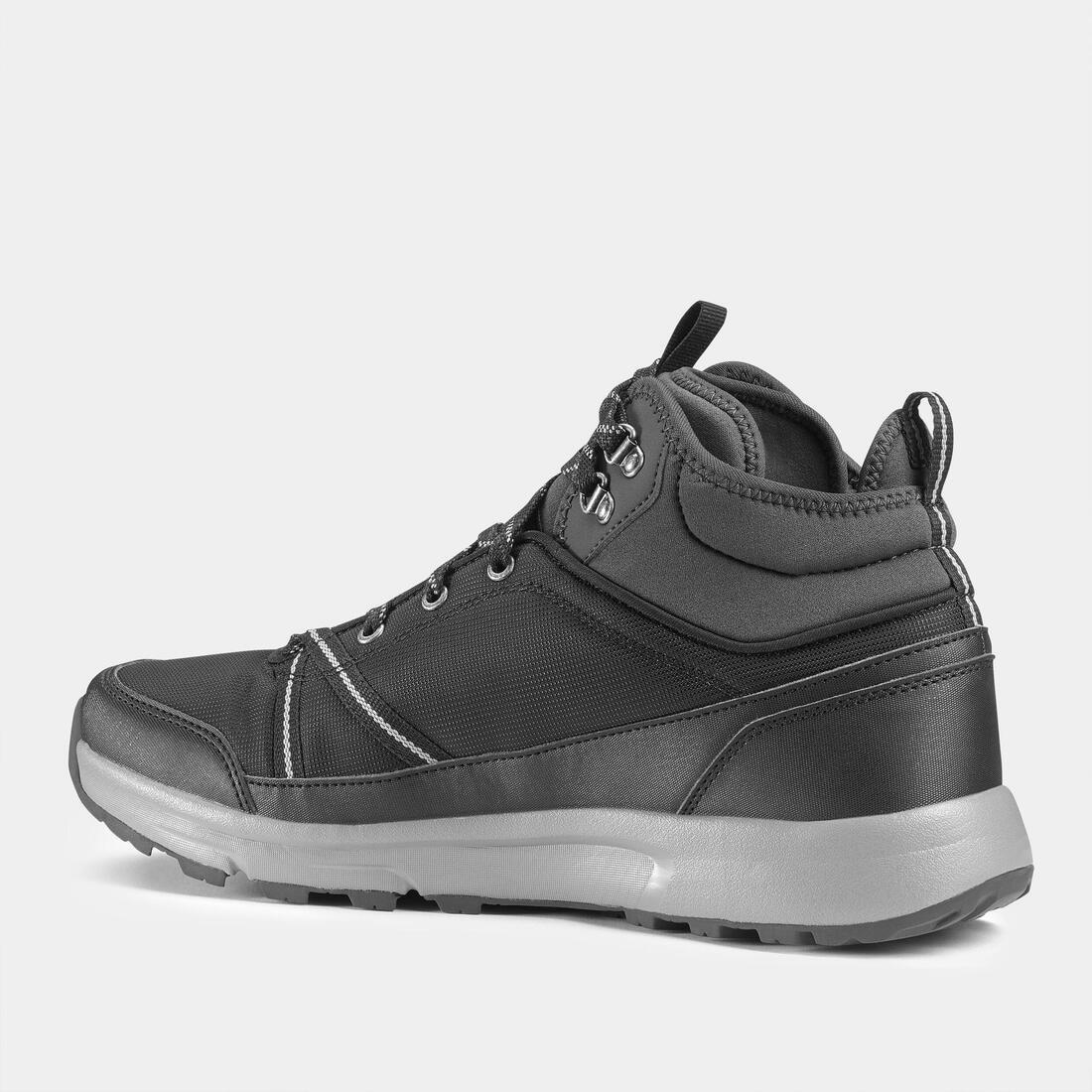 Men Waterproof Walking Boots - NH150 Mid, Black, No Color, large image number 6