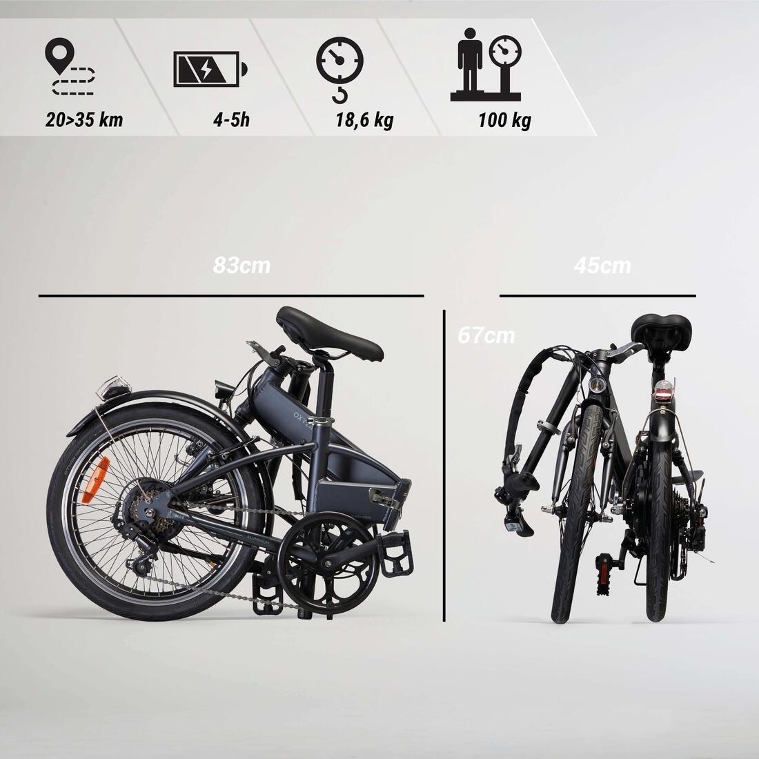 DEFAULT 20 Inch Electric FOLDING BIKE btwin 500E, No Color, large image number 2
