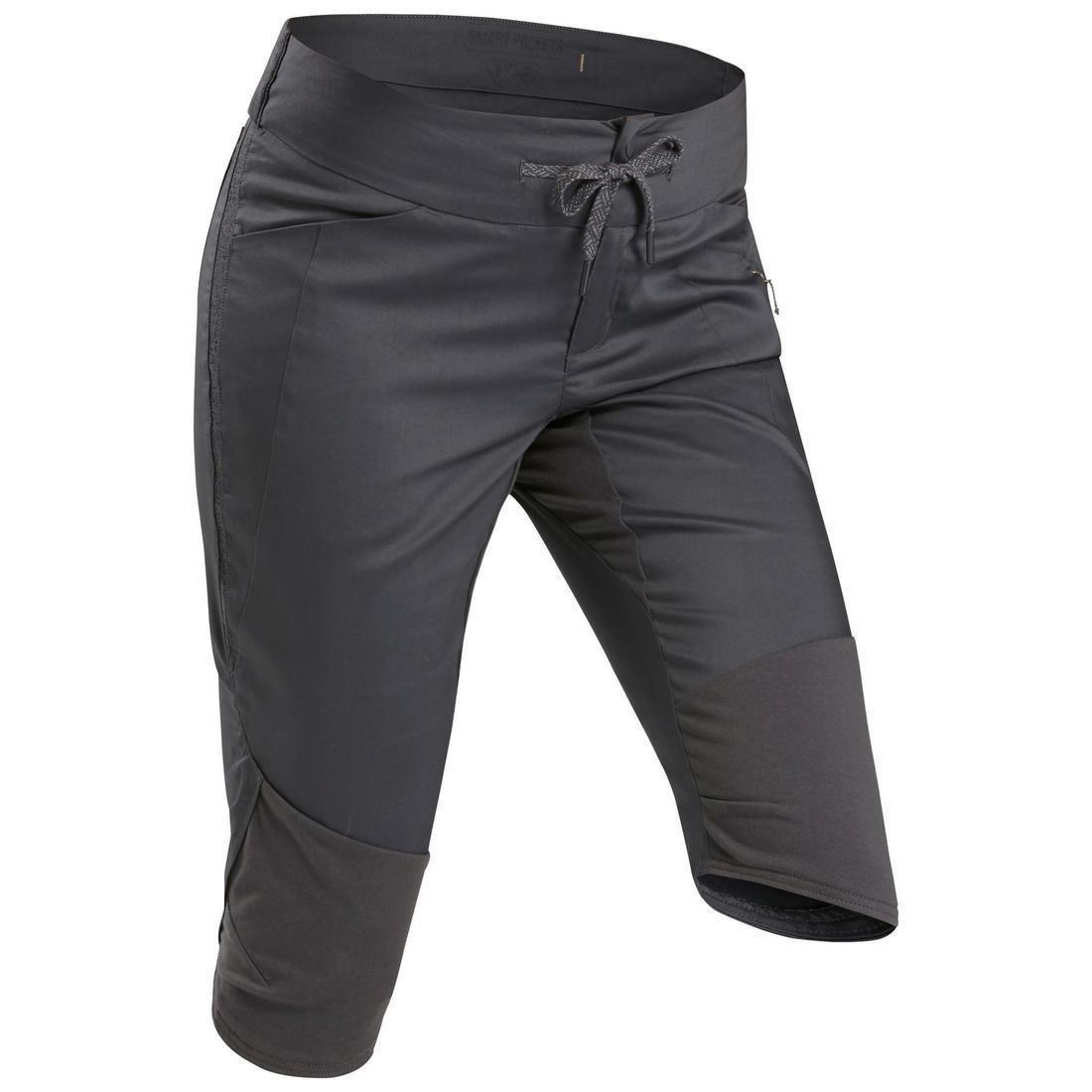 Women's Country Walking Cropped Trousers - NH500, Carbon Grey, No Color, medium
