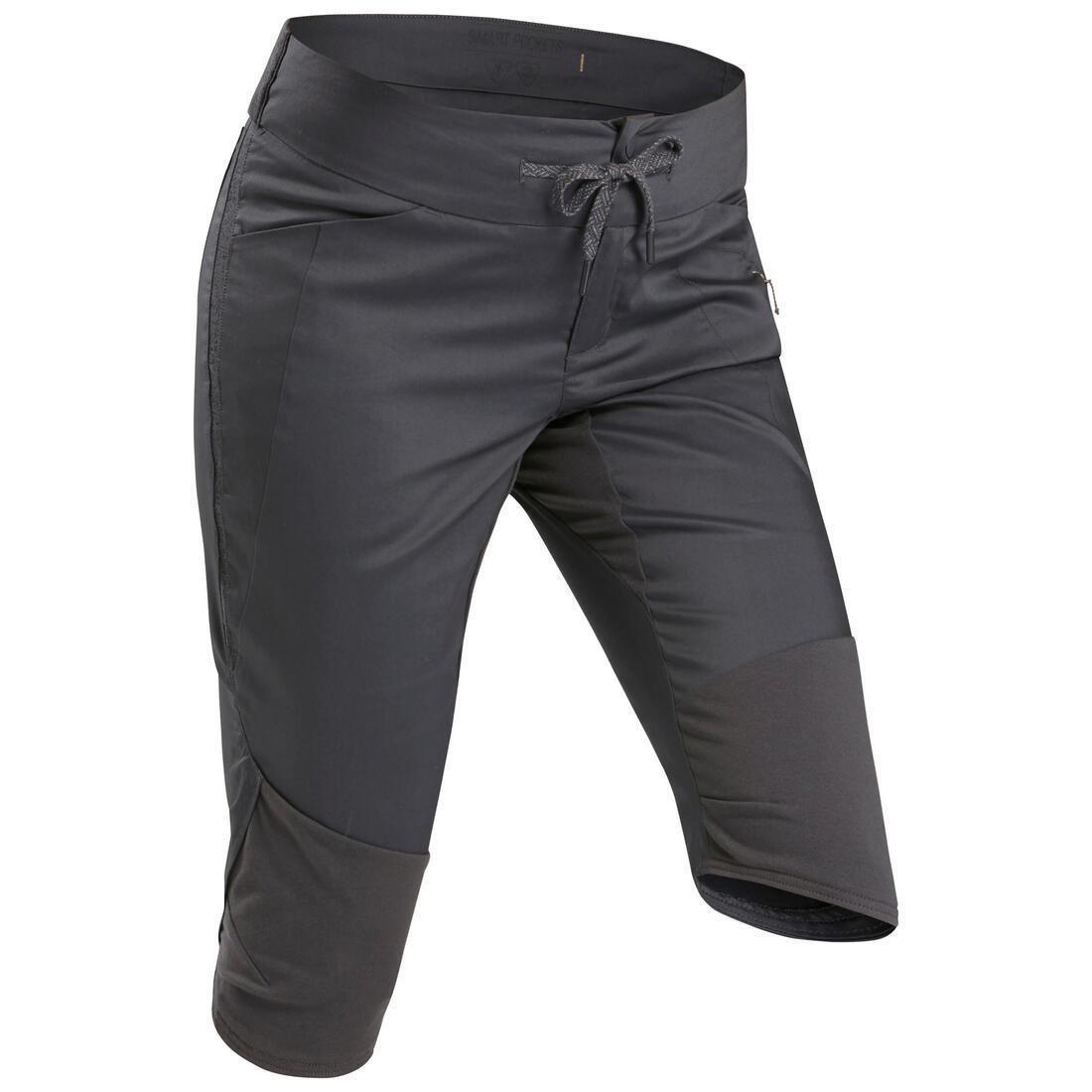 Women's Country Walking Cropped Trousers - NH500, Carbon Grey, No Color, large image number 1