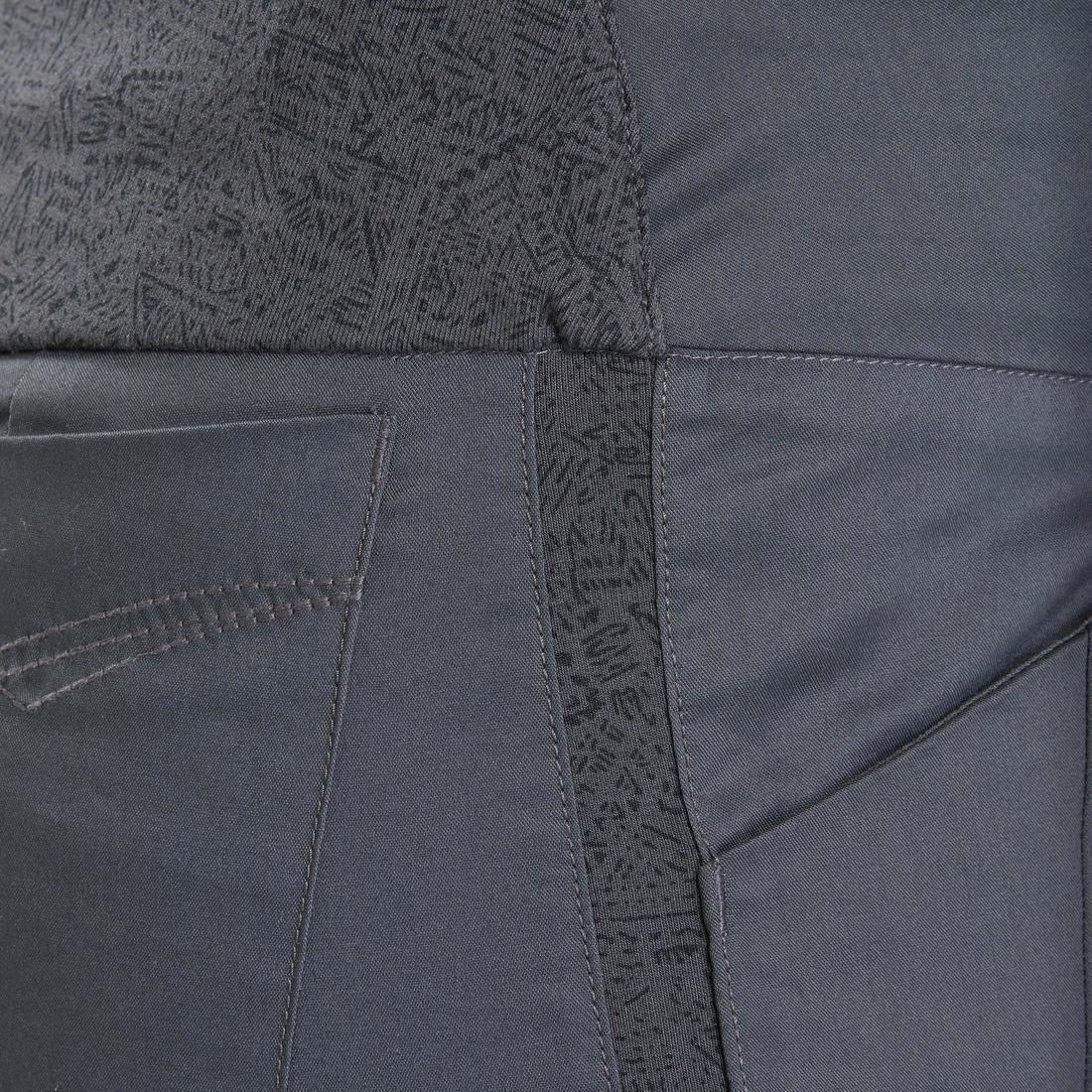 Women's Country Walking Cropped Trousers - NH500, Carbon Grey, No Color, large image number 10