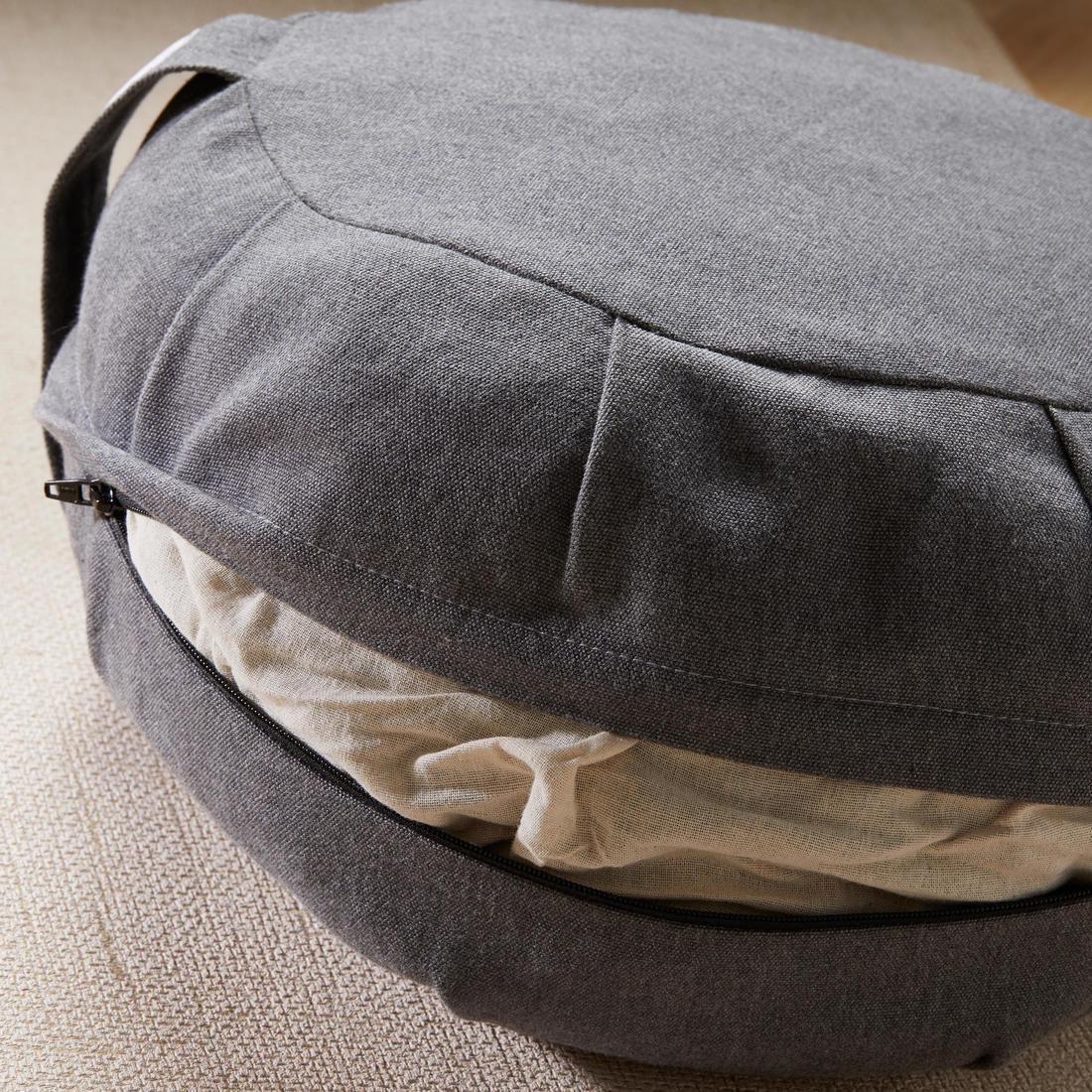 Yoga And Meditation Zafu Cushion, Mottled, No Color, large image number 4