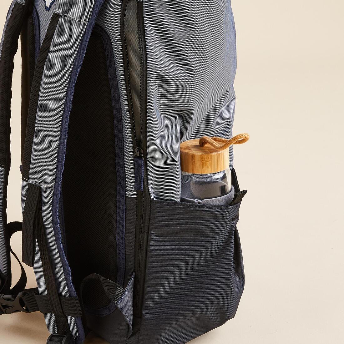 KIMJALY - Yoga Mat Backpack - Blue/Grey, Iced coffee