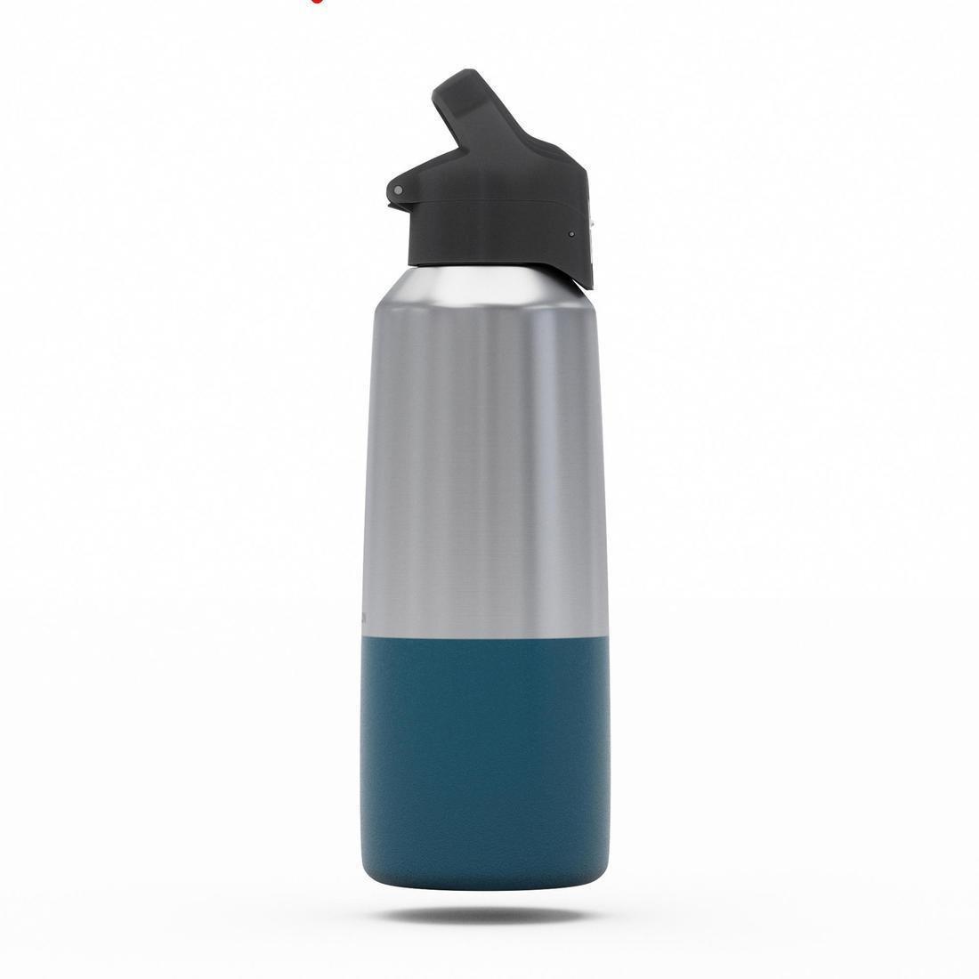 Insulated Stainless Steel Hiking Flask - Mh500 0.8L, Blue, No Color, large image number 2