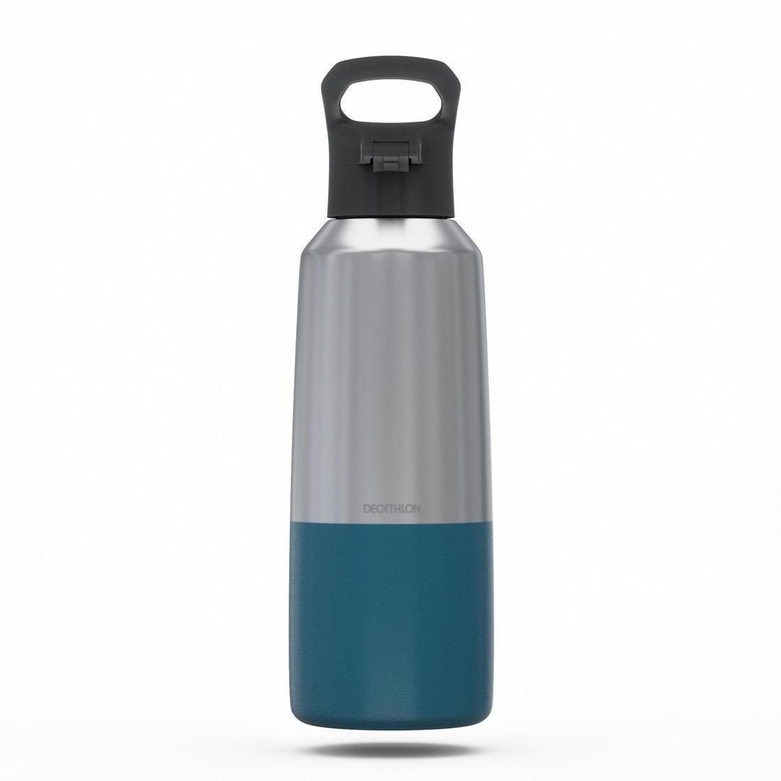 Insulated Stainless Steel Hiking Flask - Mh500 0.8L, Blue, No Color, large image number 3