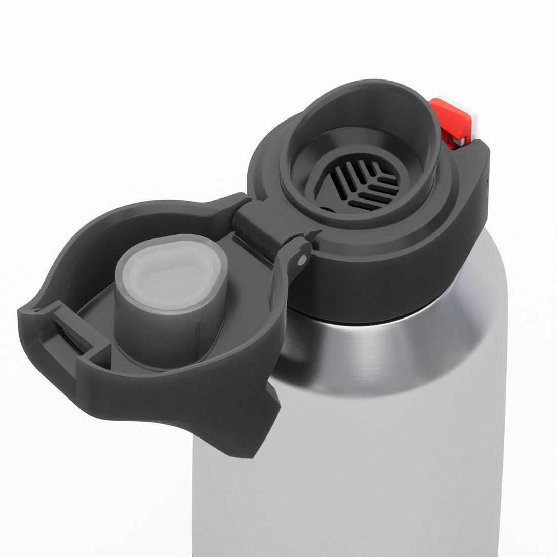 Insulated Stainless Steel Hiking Flask - Mh500 0.8L, Blue, No Color, large image number 6