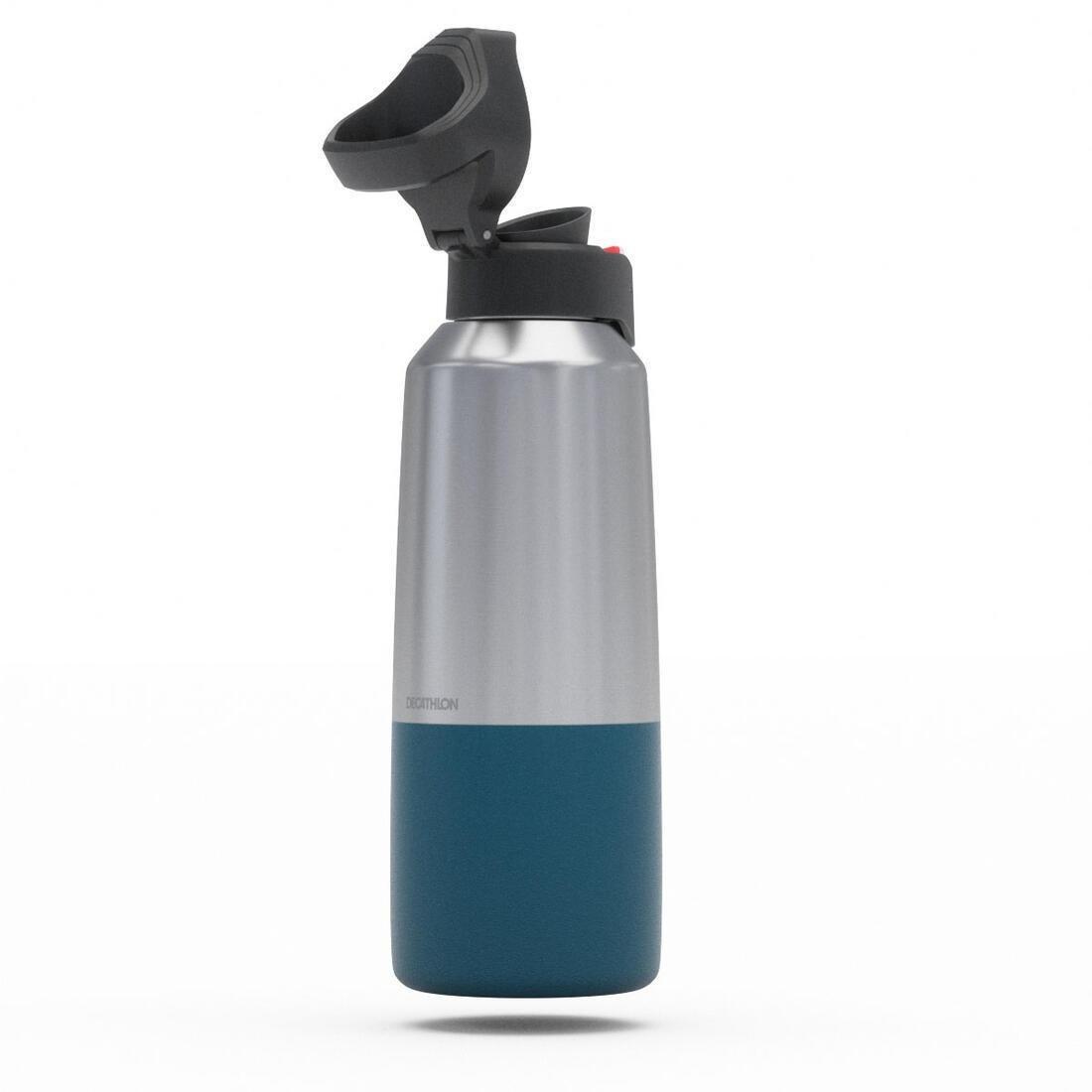 QUECHUA - Insulated Stainless Steel Hiking Flask - Mh500 0.8L, Blue