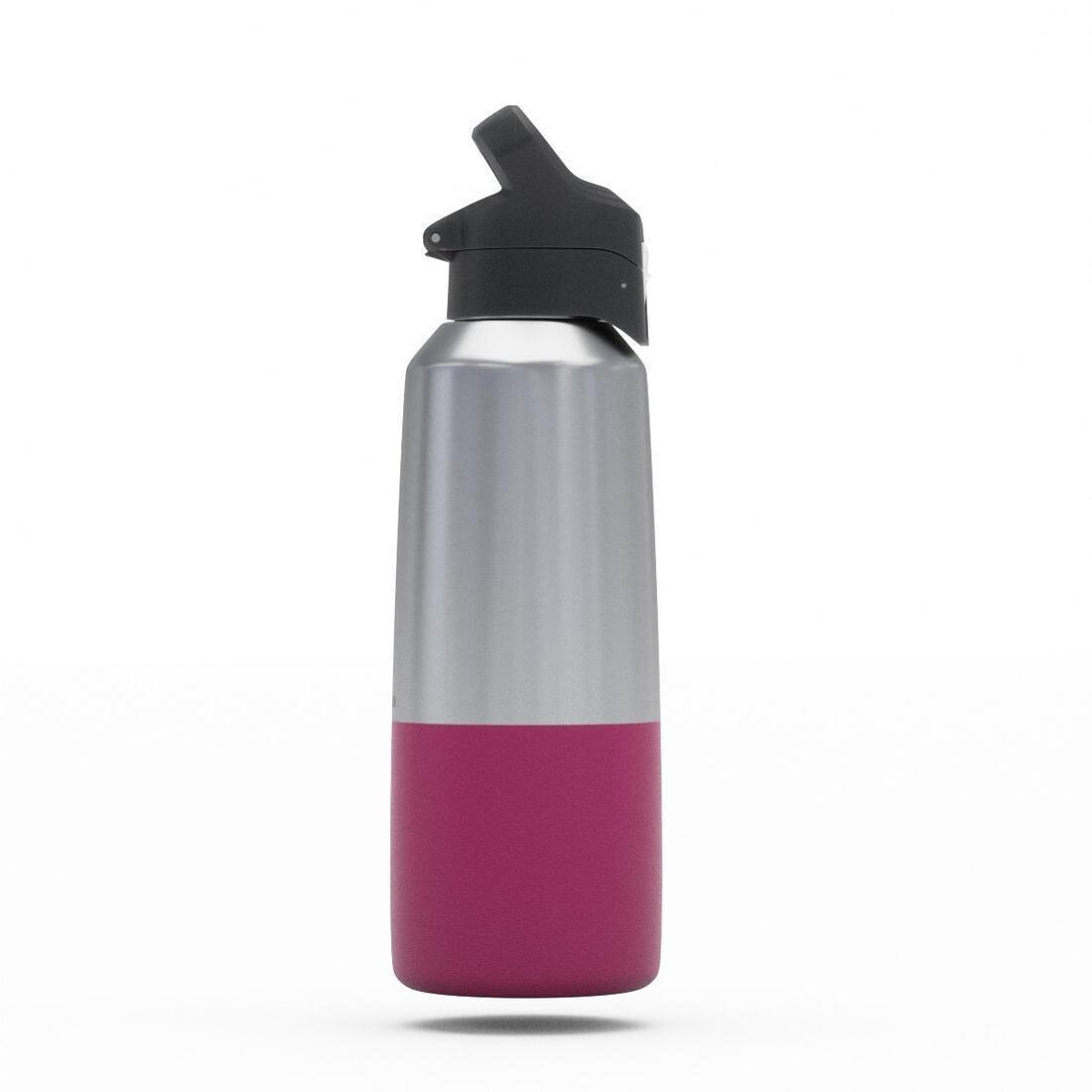 Insulated Stainless Steel Hiking Flask MH500 , Damson, No Color, large image number 4