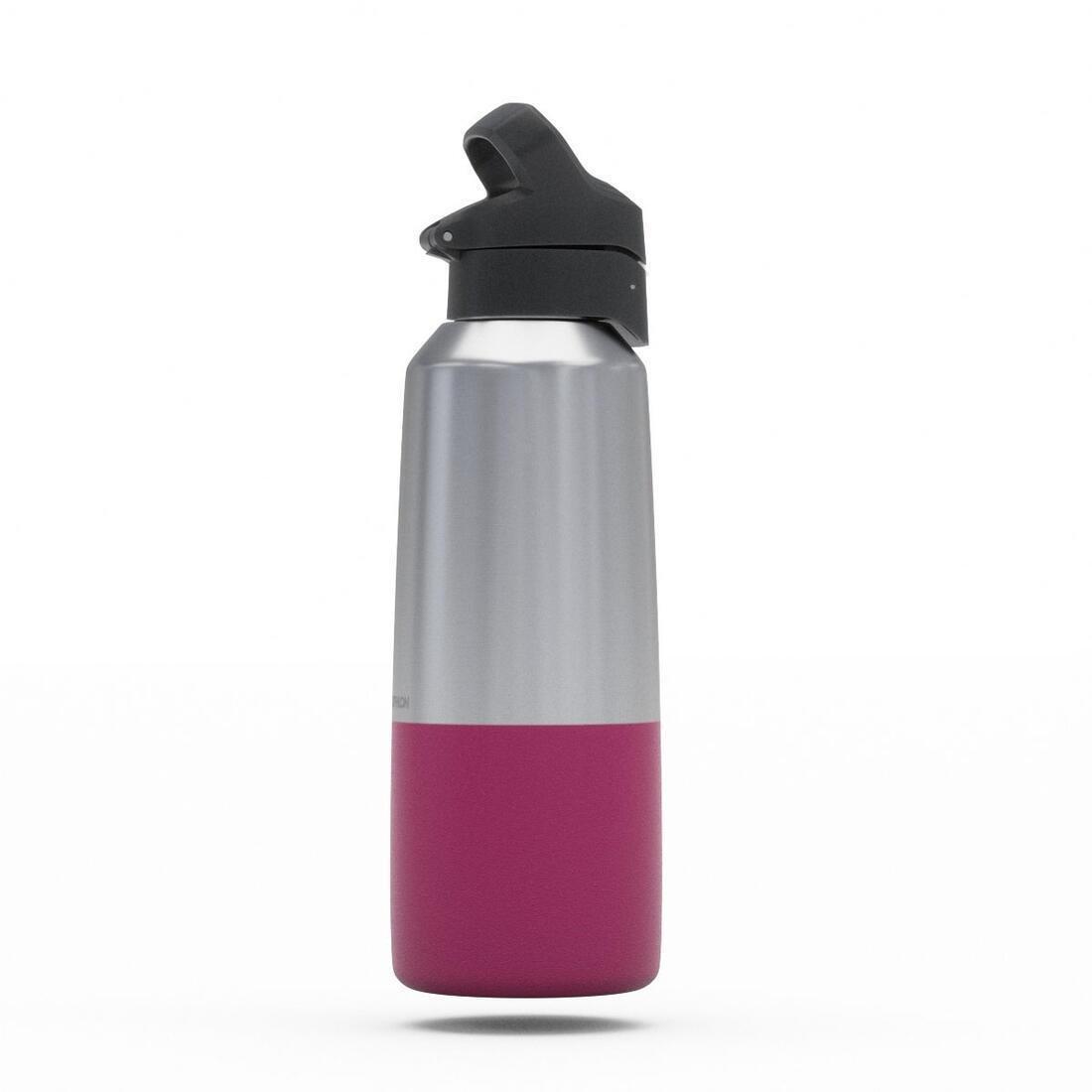 Insulated Stainless Steel Hiking Flask MH500 , Damson, No Color, large image number 5