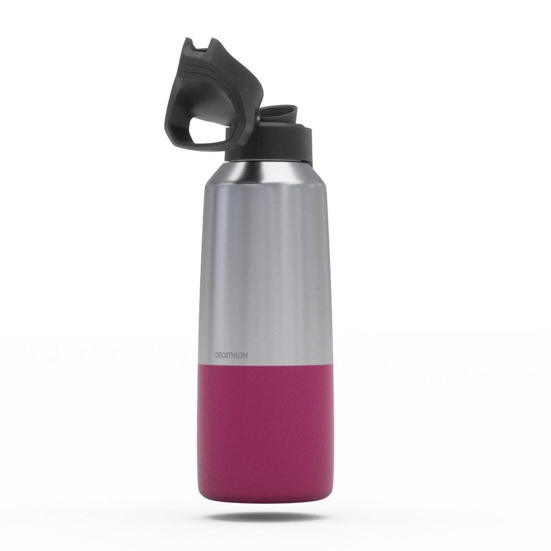 Insulated Stainless Steel Hiking Flask MH500 , Damson, No Color, large image number 8