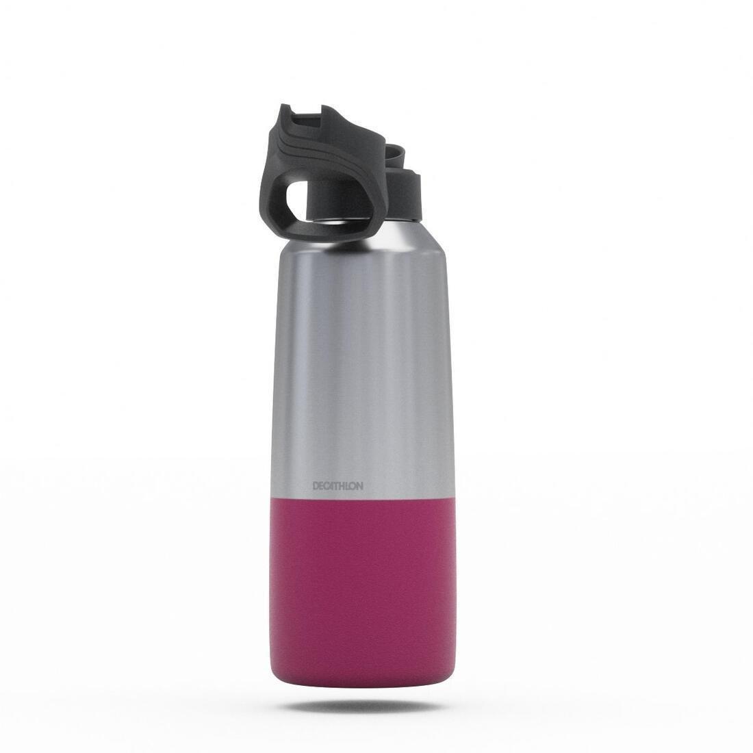 Insulated Stainless Steel Hiking Flask MH500 , Damson, No Color, large image number 9