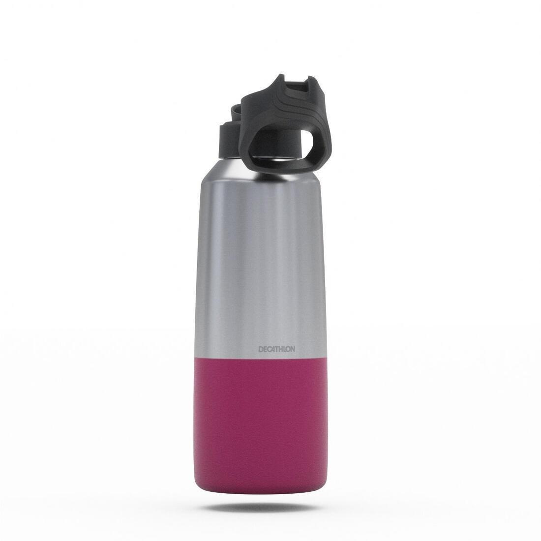 Insulated Stainless Steel Hiking Flask MH500 , Damson, No Color, large image number 11