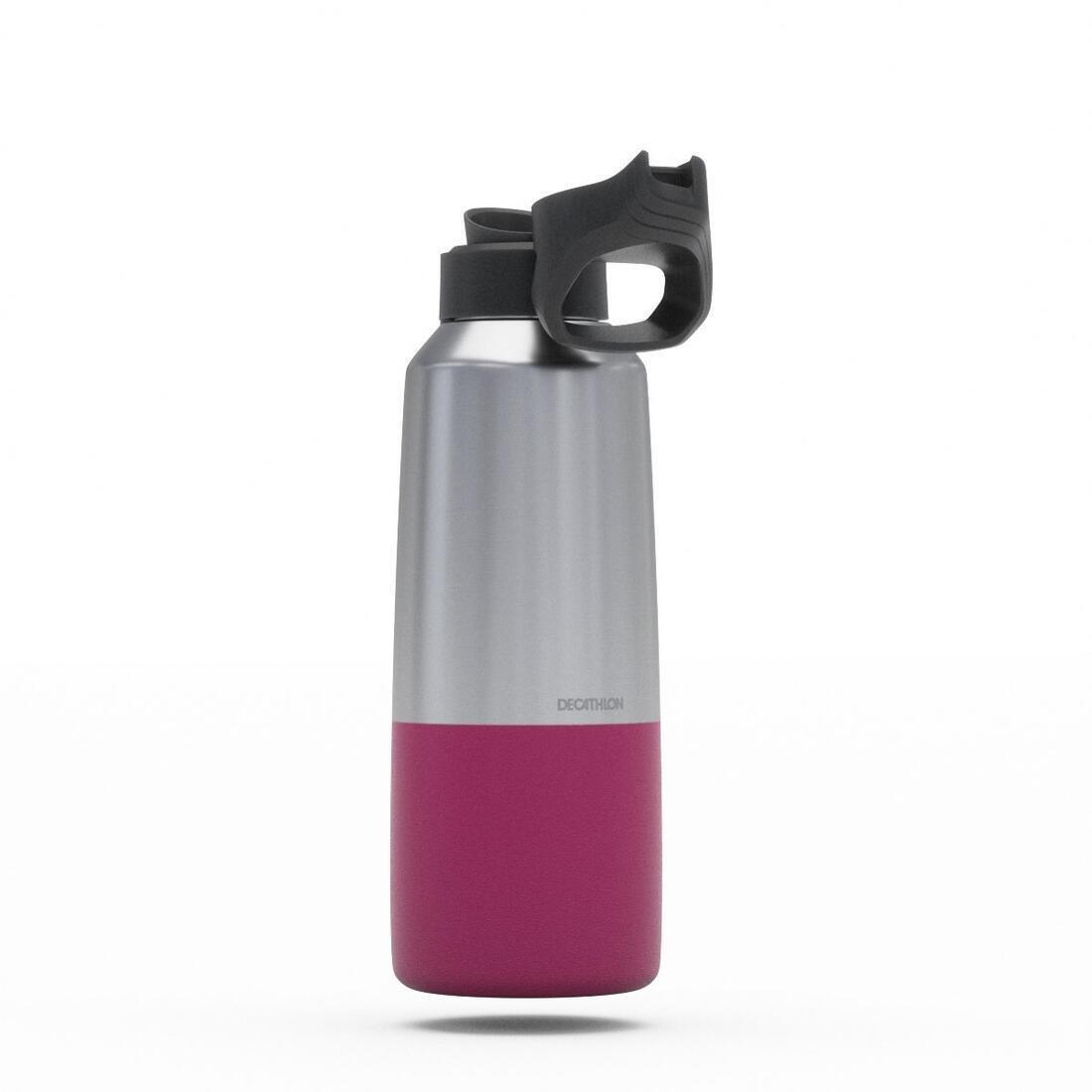 Insulated Stainless Steel Hiking Flask MH500 , Damson, No Color, large image number 12