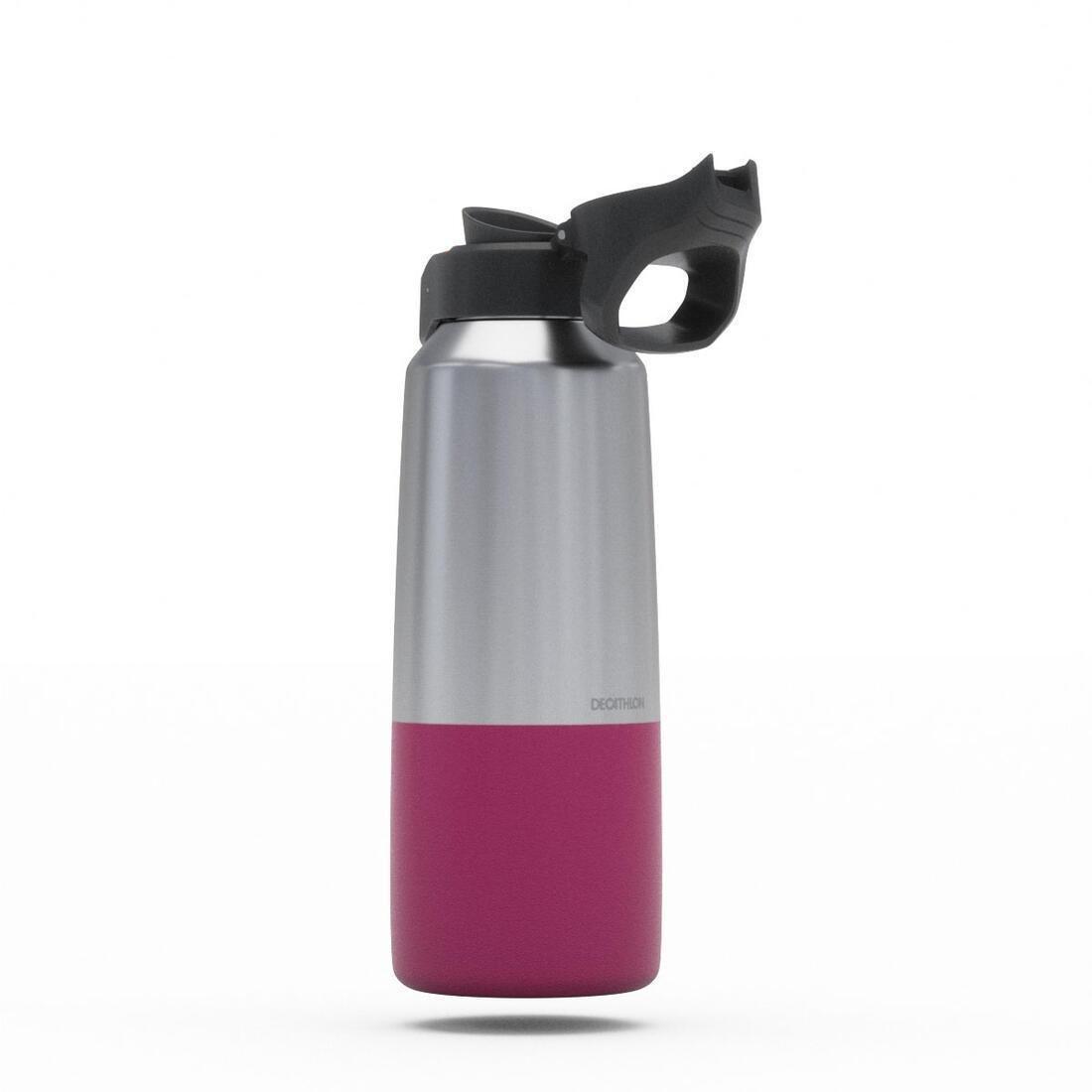 Insulated Stainless Steel Hiking Flask MH500 , Damson, No Color, large image number 14