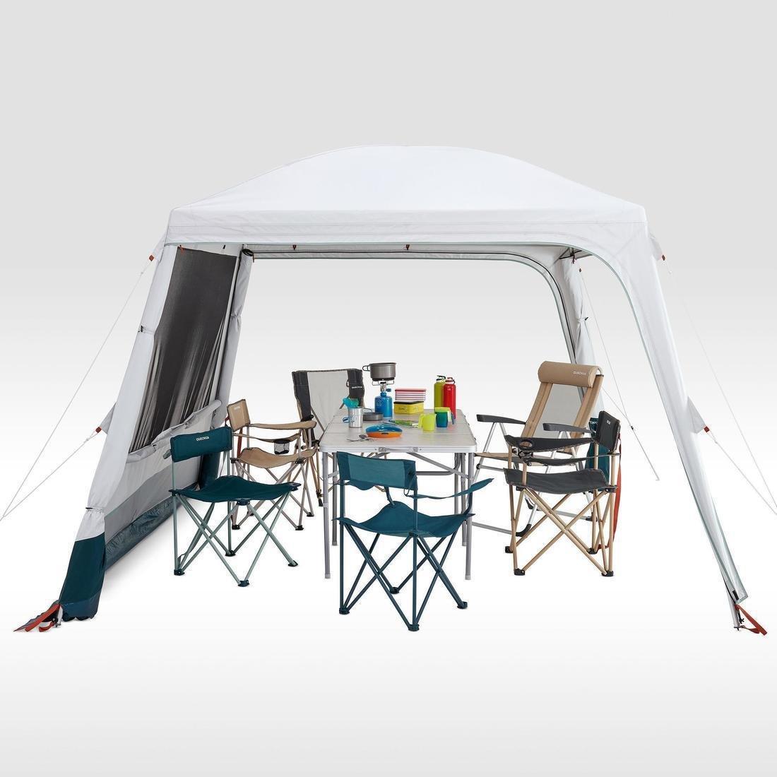 Camping Living Room with Poles Arpenaz Base Fresh 10-Person, No Color, large image number 7