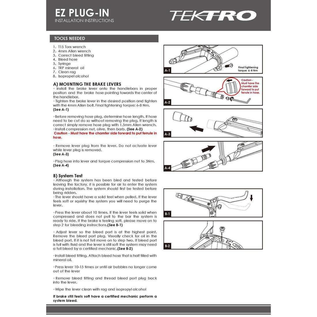 Front Hydraulic Disc Brake Kit, No Color, large image number 1