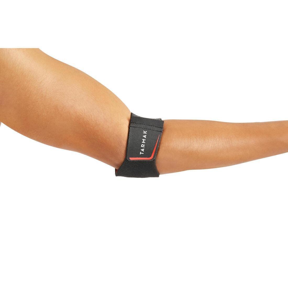 Men's/Women's Left/Right Supportive Elbow Strap, Black, No Color, large image number 13