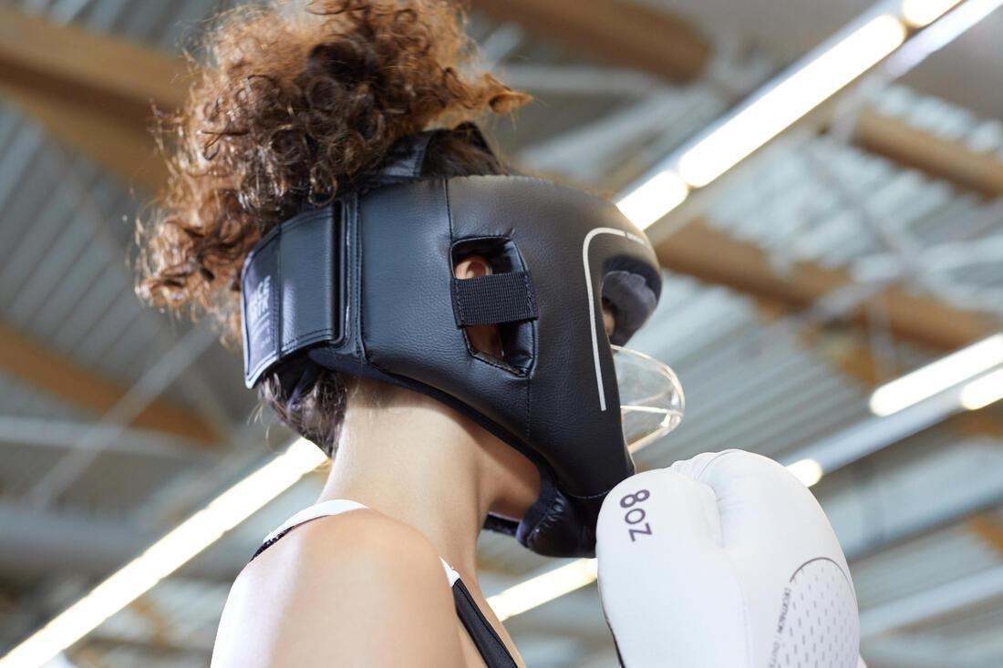 Kids Boxing Helmet With Built-In Face Protection, Black, No Color, large image number 8