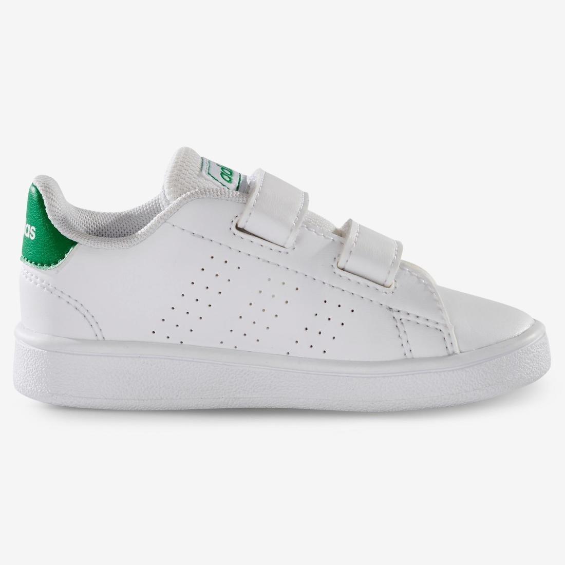 Kids Unisex Advantage Shoes, White/Green, No Color, medium