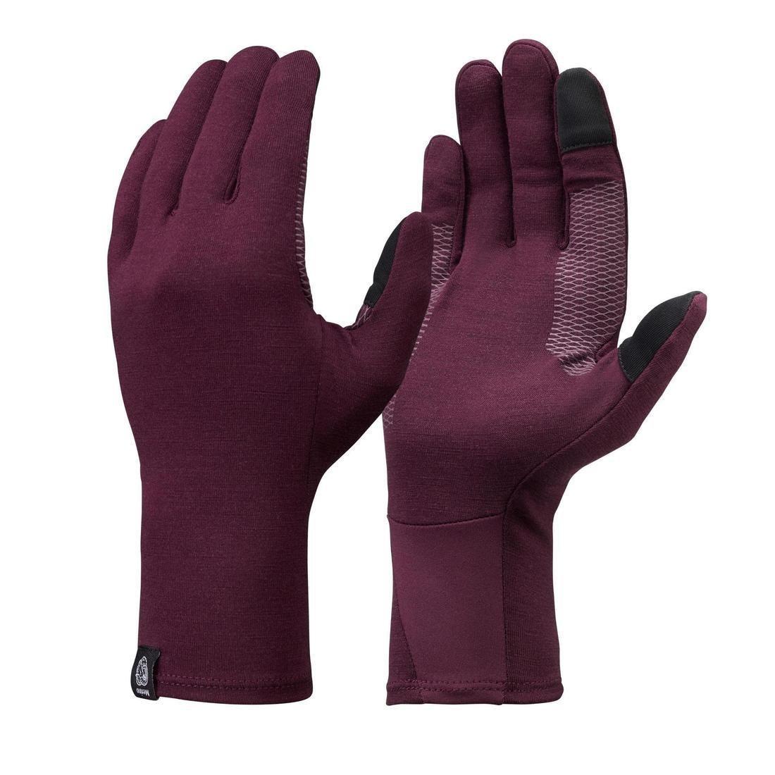 AdultVega Trekking Merino Wool Liner Gloves Trek500, Carbon Grey, , large image number 14