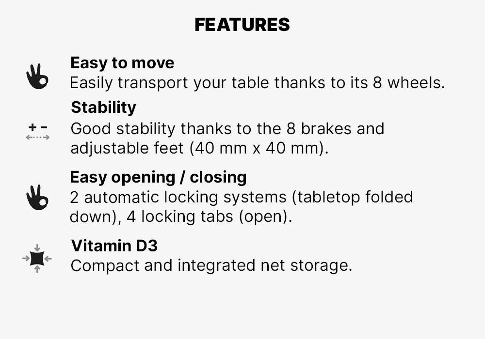 BLUE ITTF Approved Club/School Table Tennis Table TTT 500, No Color, medium