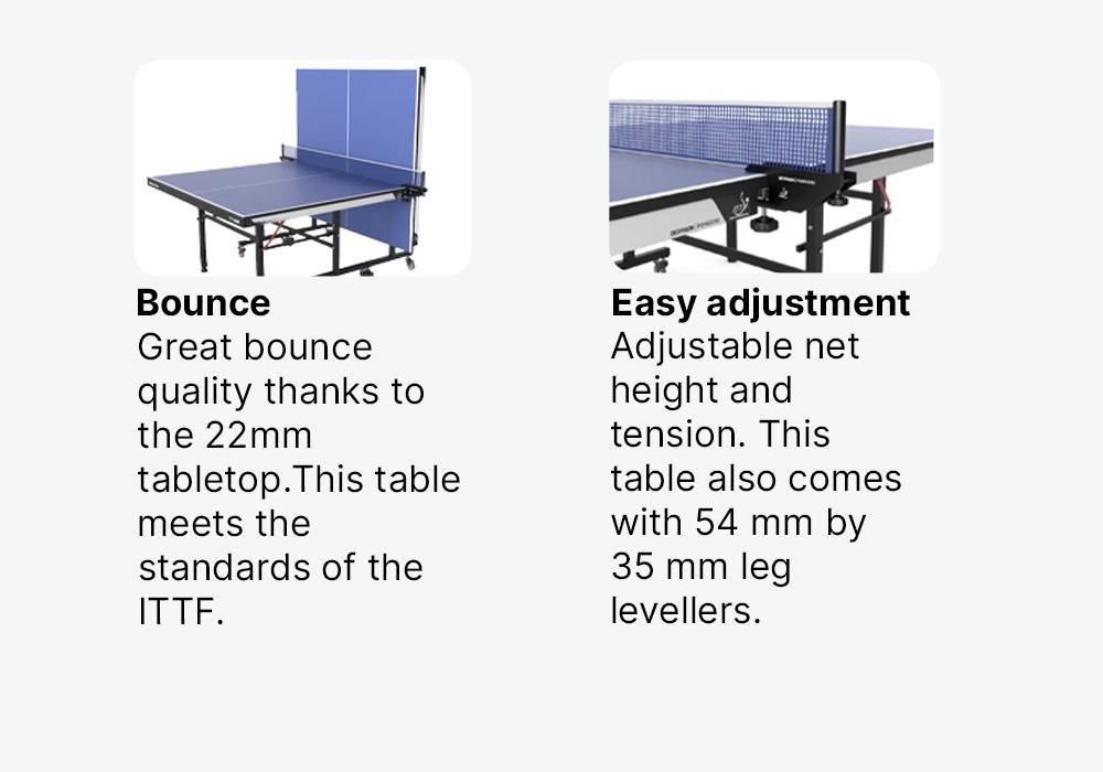 BLUE ITTF Approved Club/School Table Tennis Table TTT 500, No Color, medium