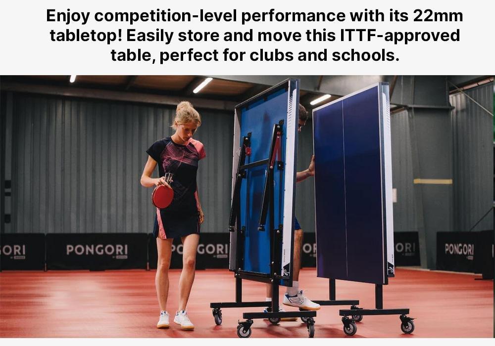 BLUE ITTF Approved Club/School Table Tennis Table TTT 500, No Color, medium