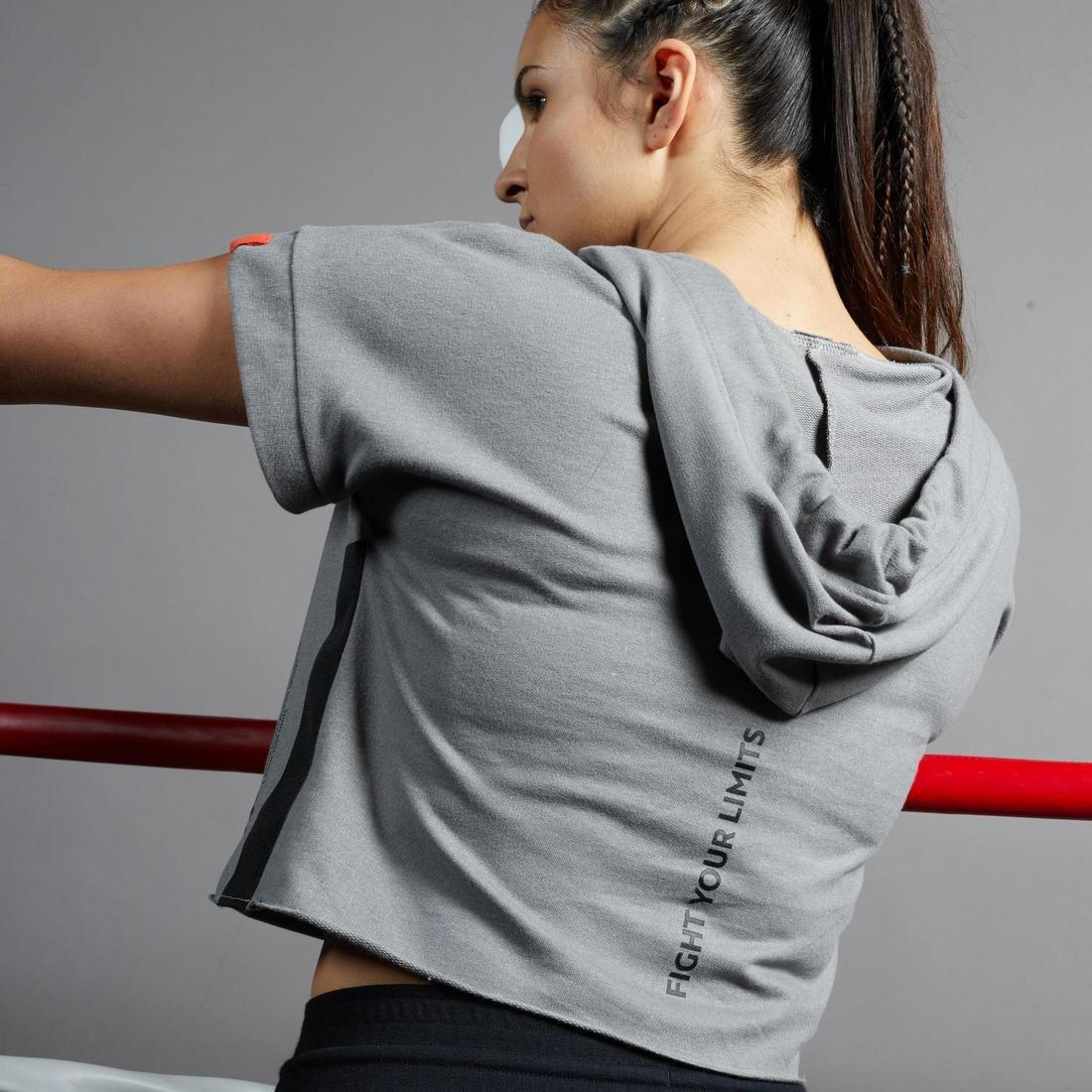 OUTSHOCK - Women's Boxing Hoodie 100, Squirrel Grey