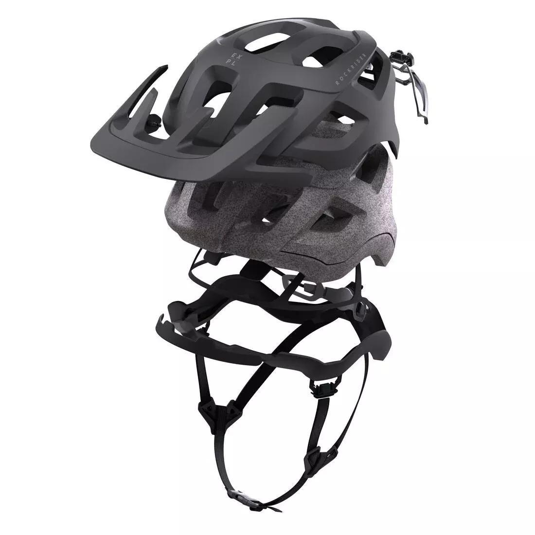 PEACOCK BLUE Mountain Bike Helmet ST 500, , large image number 2