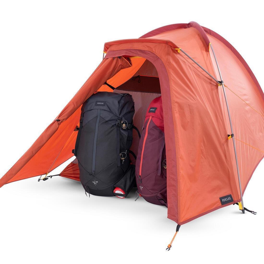 Freestanding 3-Season 2-Person Dome Tent, Orange, Dark Sepia, No Color, large image number 4
